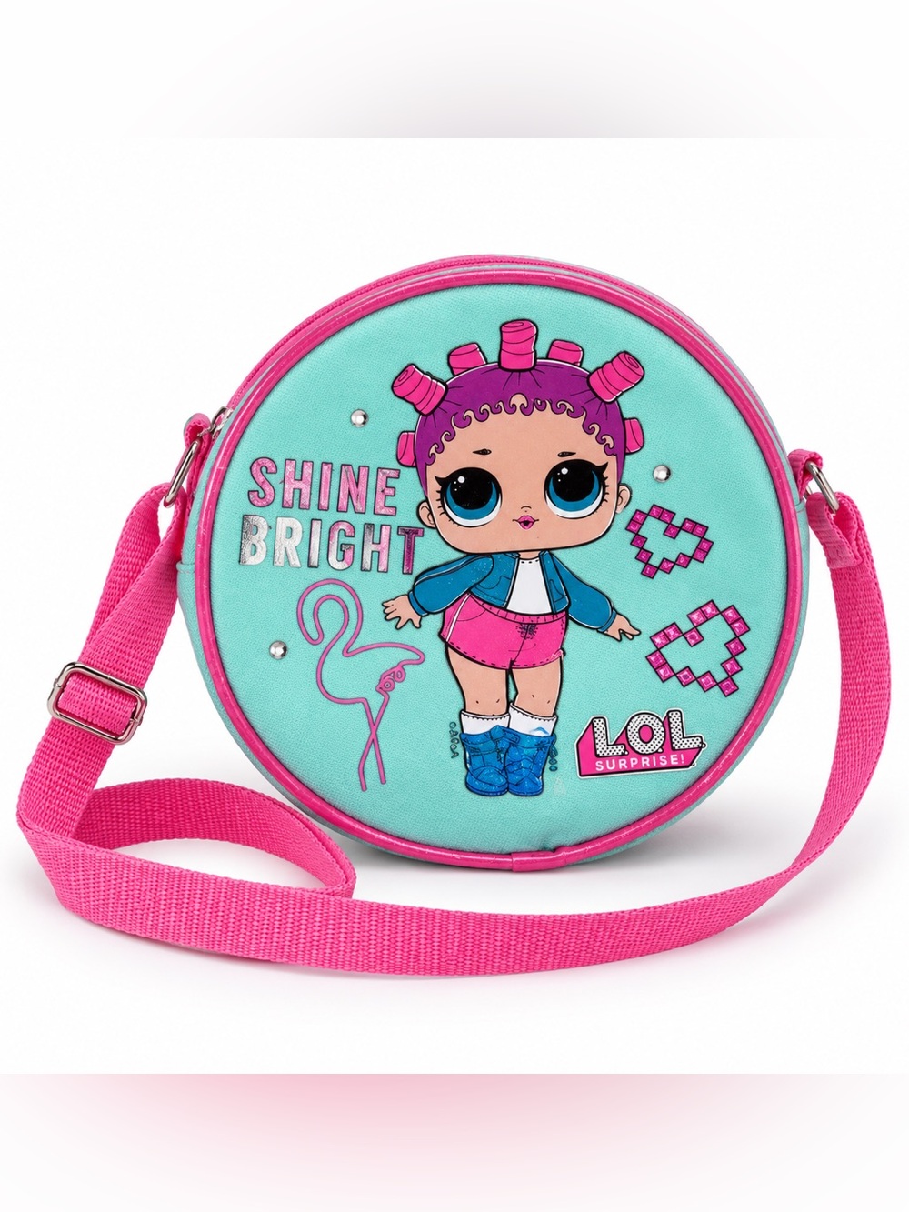 L.O.L. Surprise! Girls Round Crossbody Purse Shine Bright